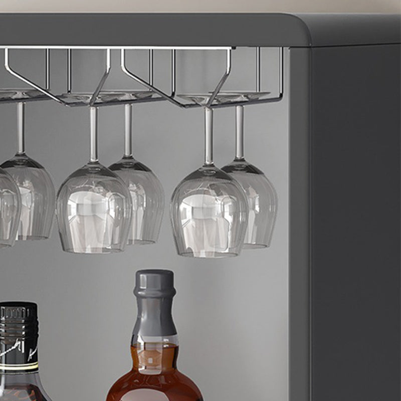 Fixed Rectangle Bar Table Set 1/2/3/5 Pcs Upholstered Stools and Bar Table with Wine Rack