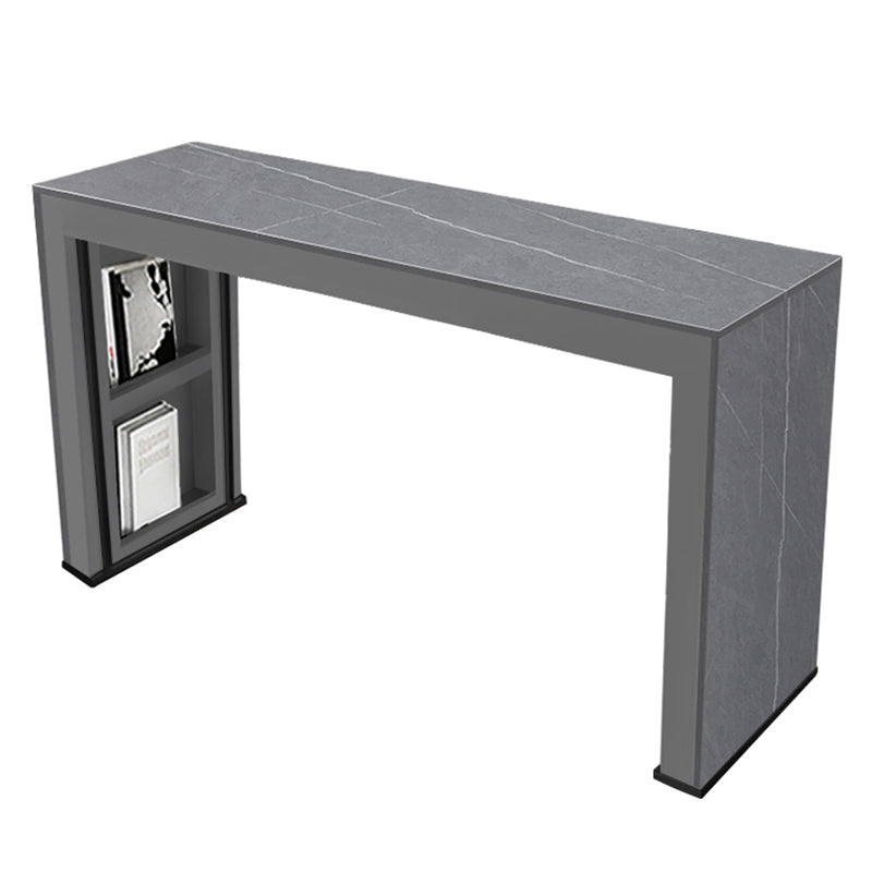 Modern Rectangle Stone Counter Table 1/3 Pieces Bar Table Set for Kitchen