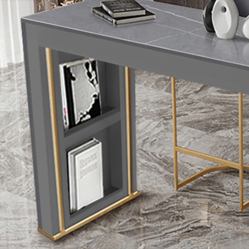 Modern Rectangle Stone Counter Table 1/3 Pieces Bar Table Set for Kitchen