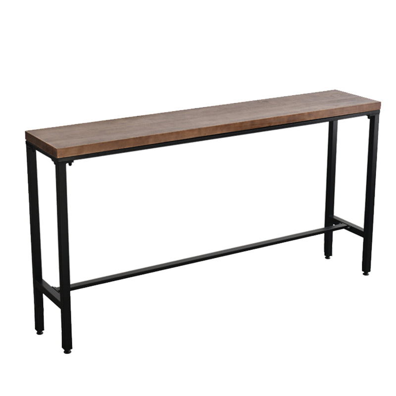 Solid Wood Top Bar Table Set 1/3/5 Pcs Iron Frame Bar Table and Stools