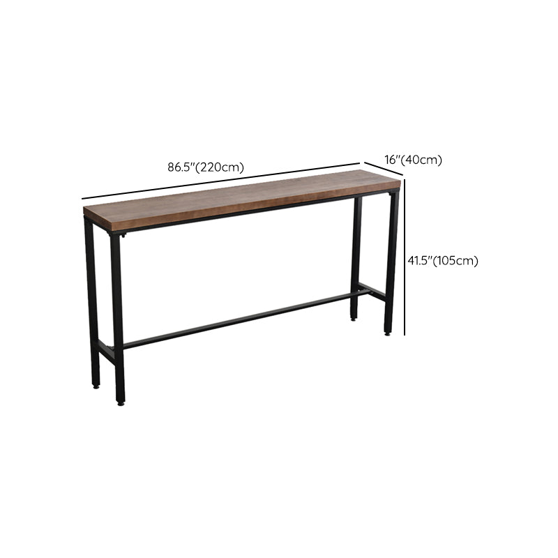 Solid Wood Top Bar Table Set 1/3/5 Pcs Iron Frame Bar Table and Stools