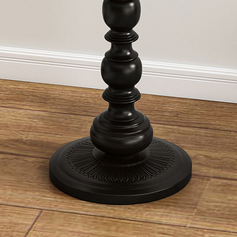 16" Wide Glam Corner Table Round Pedestal Metal Accent Side Table