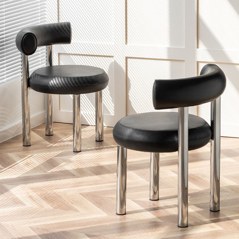 Contemporary Style Side Chair Metal Open Back Dining Room Chair for Home
