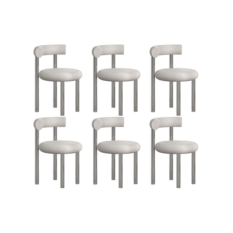 Contemporary Style Side Chair Metal Open Back Dining Room Chair for Home