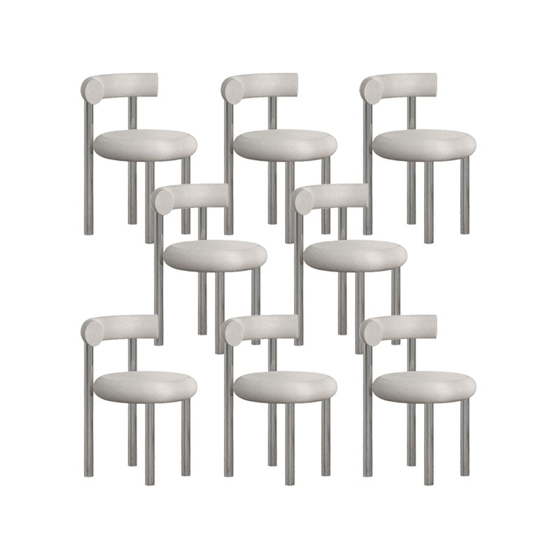Contemporary Style Side Chair Metal Open Back Dining Room Chair for Home
