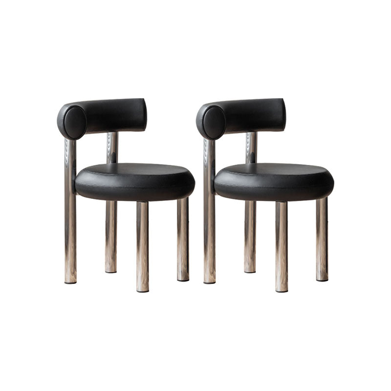 Contemporary Style Side Chair Metal Open Back Dining Room Chair for Home