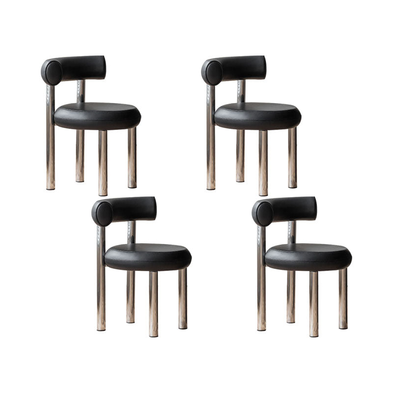 Contemporary Style Side Chair Metal Open Back Dining Room Chair for Home