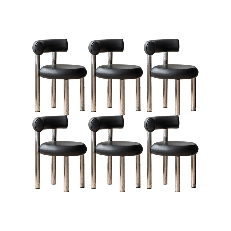 Contemporary Style Side Chair Metal Open Back Dining Room Chair for Home