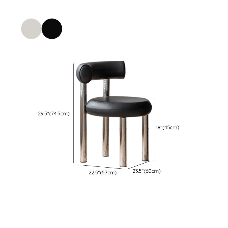 Contemporary Style Side Chair Metal Open Back Dining Room Chair for Home
