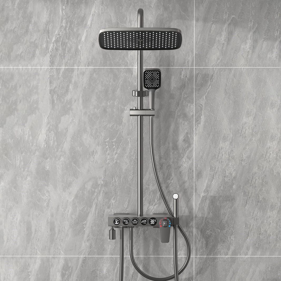 Modern Shower Combo Brass Handheld Shower Head Wall Mounted Shower Set