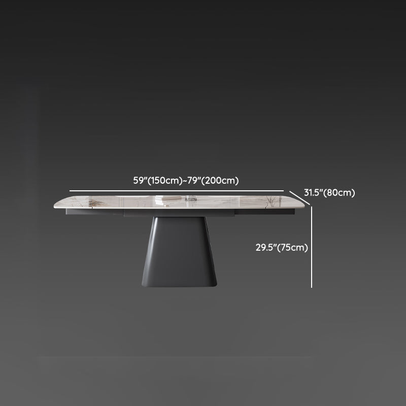 Rectangle Sintered Stone Dining Table Set 1/4/5/7 Pieces Dining Set for Kitchen