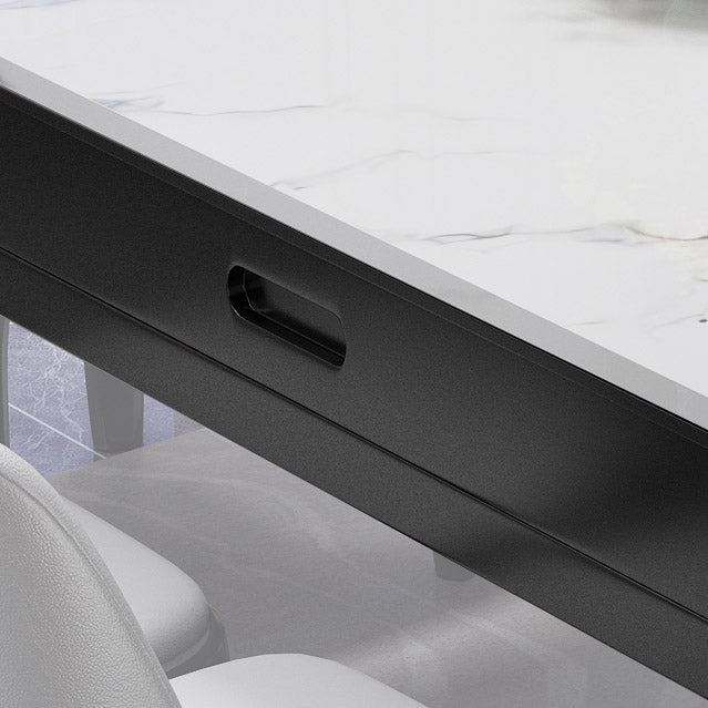 4 Legs Contemporary Dining Room Table Solid Wood Dining Site Table