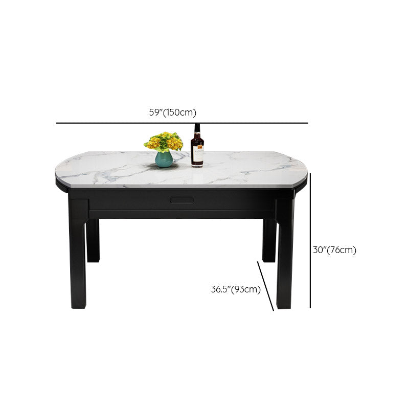 4 Legs Contemporary Dining Room Table Solid Wood Dining Site Table