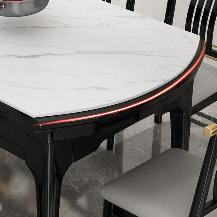 Contemporary Dining Room Table Solid Wood 4 Legs Dining Site Table