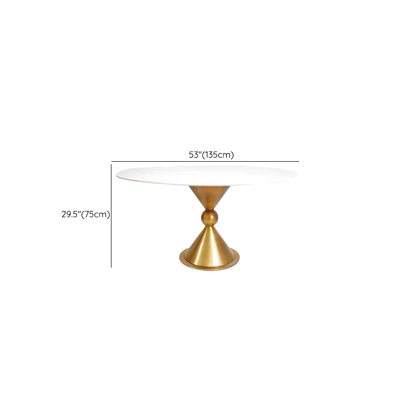 White and Gold Dinner Room Kitchen Table Traditional Luxury Dining Table