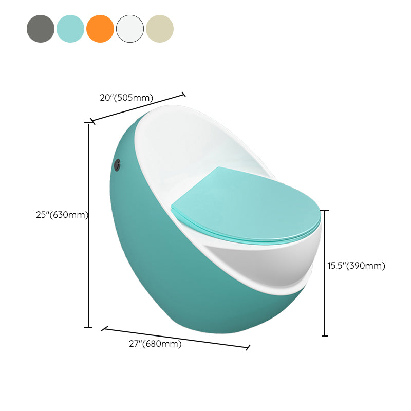 Siphon Jet Modern Toilet All In One Floor Mounted Urine Toilet