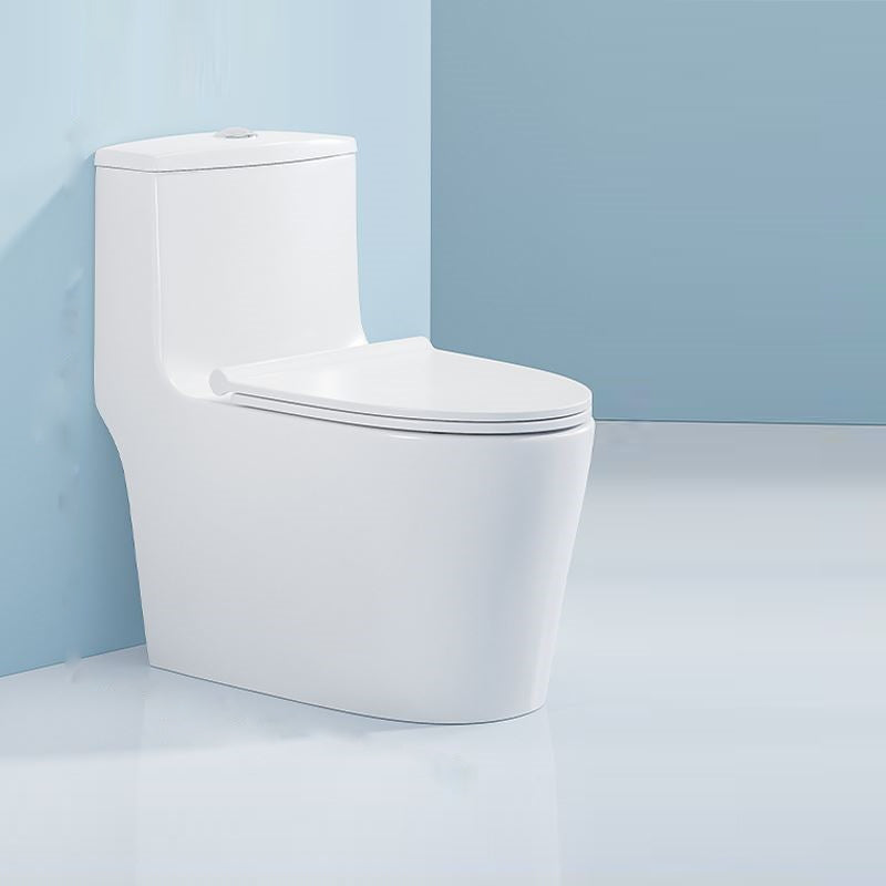 Modern Floor Mounted Flush Toilet White Urine Toilet with Seat for Bathroom