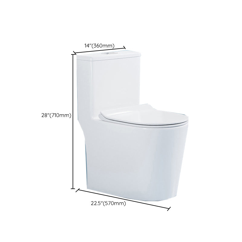 Modern Floor Mounted Flush Toilet White Urine Toilet with Seat for Bathroom