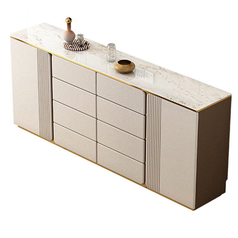 Classic Glam Storage Chest Dresser Stone Dresser with Drawers