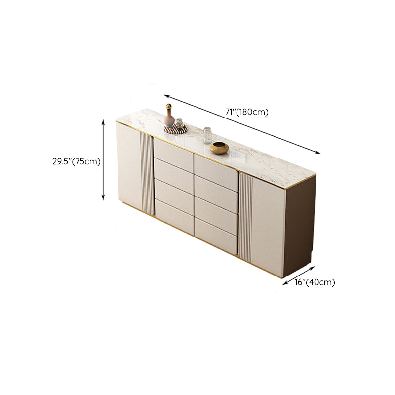 Classic Glam Storage Chest Dresser Stone Dresser with Drawers