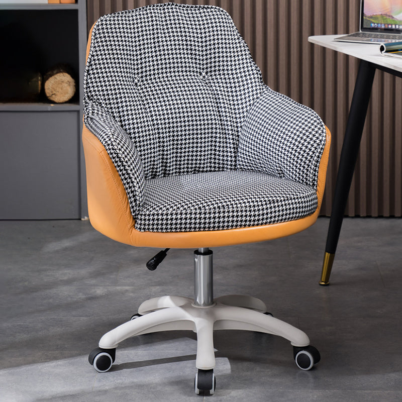 Modern Armless Office Chair No Distressing Ergonomic Chair with Wheels