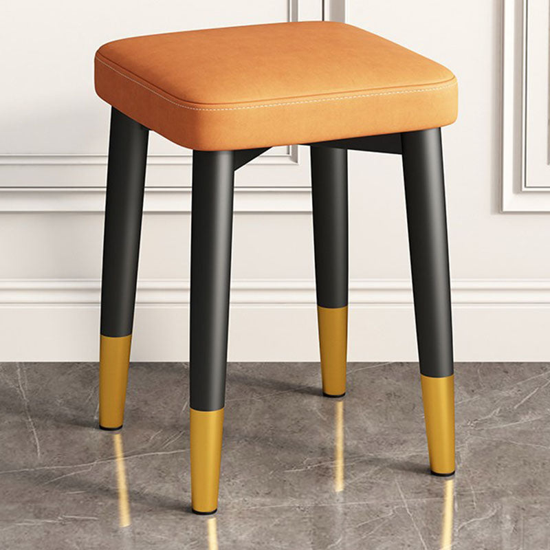 Modern Ottoman Cotton Fade Resistant Solid Color Square Ottoman