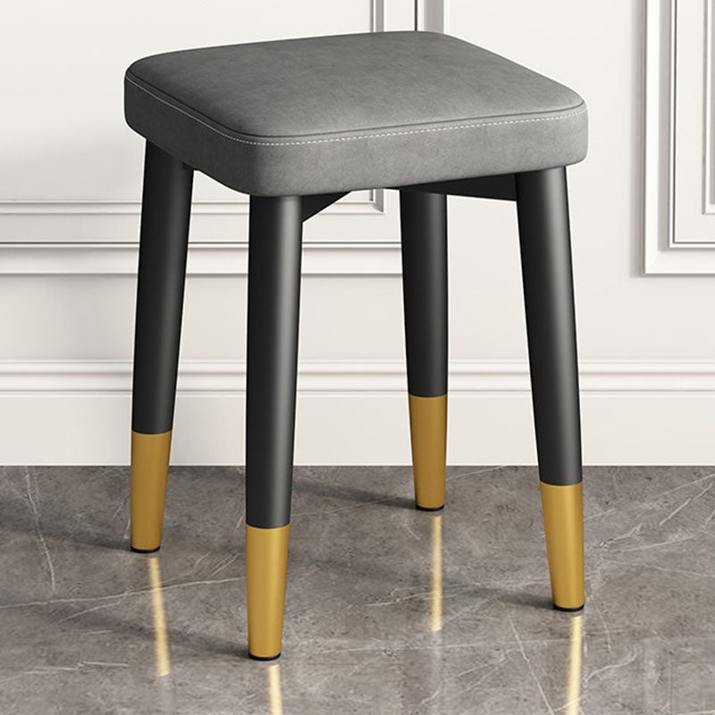 Modern Ottoman Cotton Fade Resistant Solid Color Square Ottoman