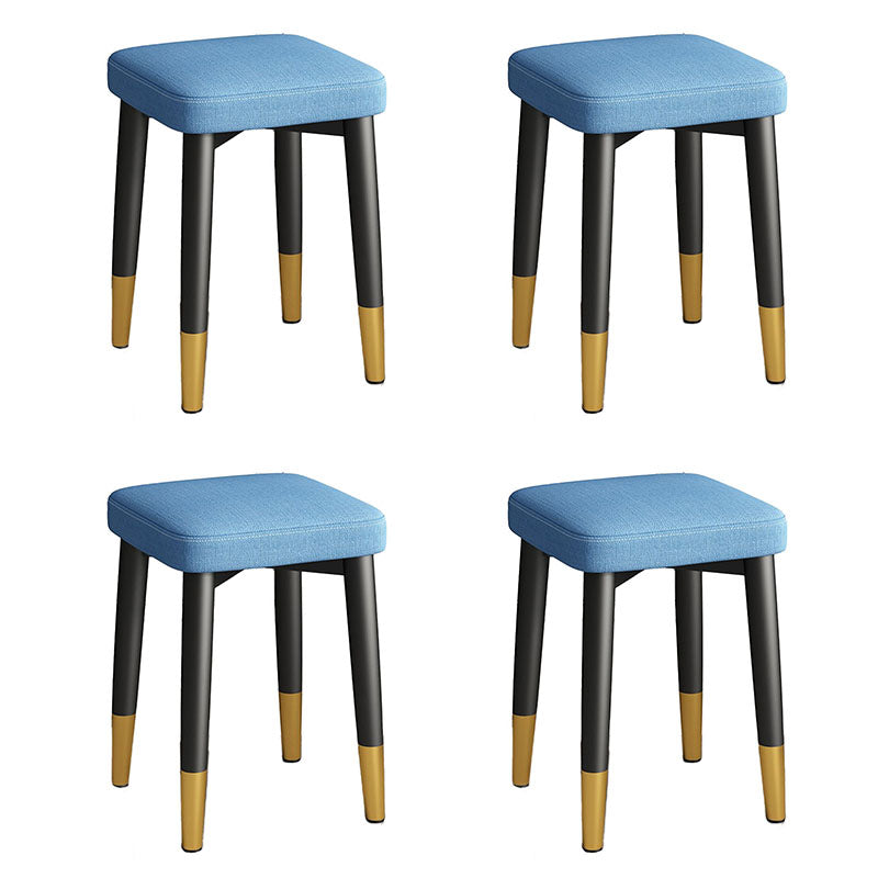 Modern Ottoman Cotton Fade Resistant Solid Color Square Ottoman