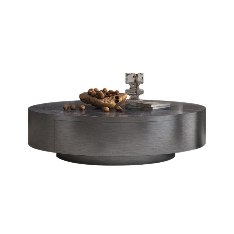 Black Coffee Table Slate 2 Piece Bunching Tables with Storage
