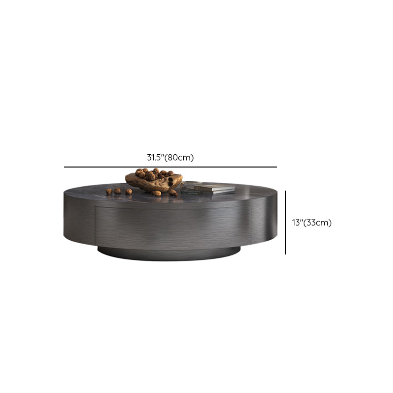 Black Coffee Table Slate 2 Piece Bunching Tables with Storage