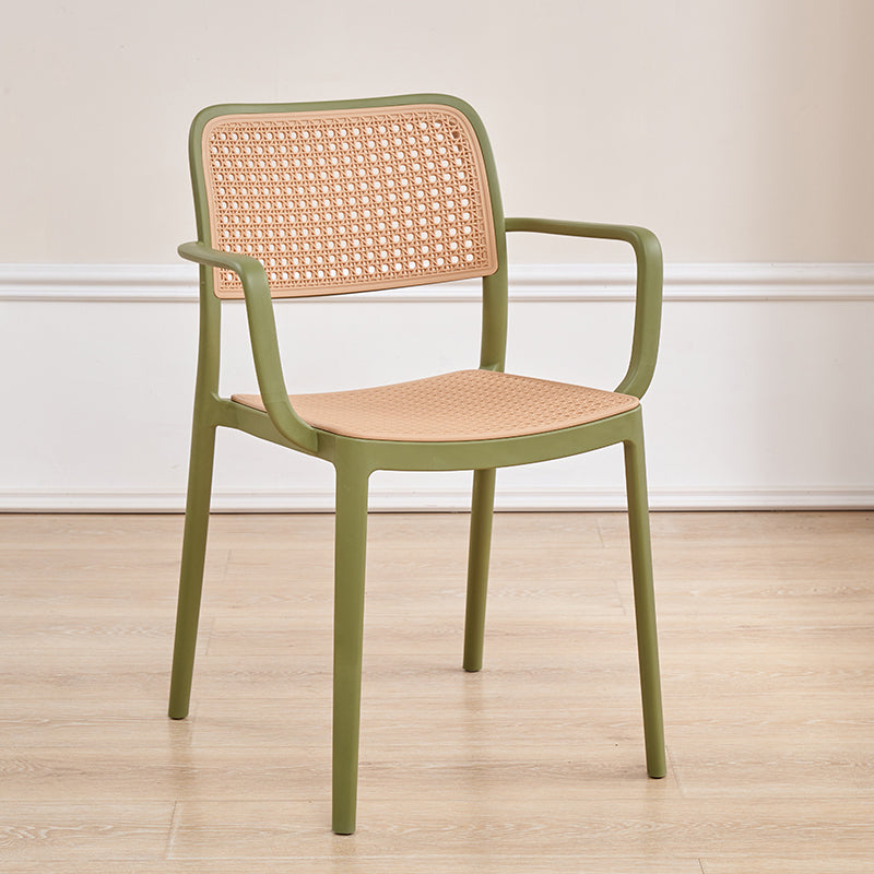 Stacking Outdoors Dining Chairs Tropical Plastic Patio Dining Chair
