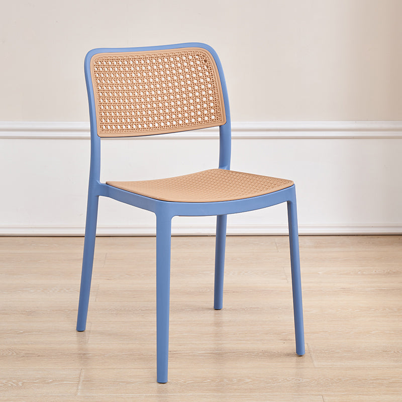 Stacking Outdoors Dining Chairs Tropical Plastic Patio Dining Chair