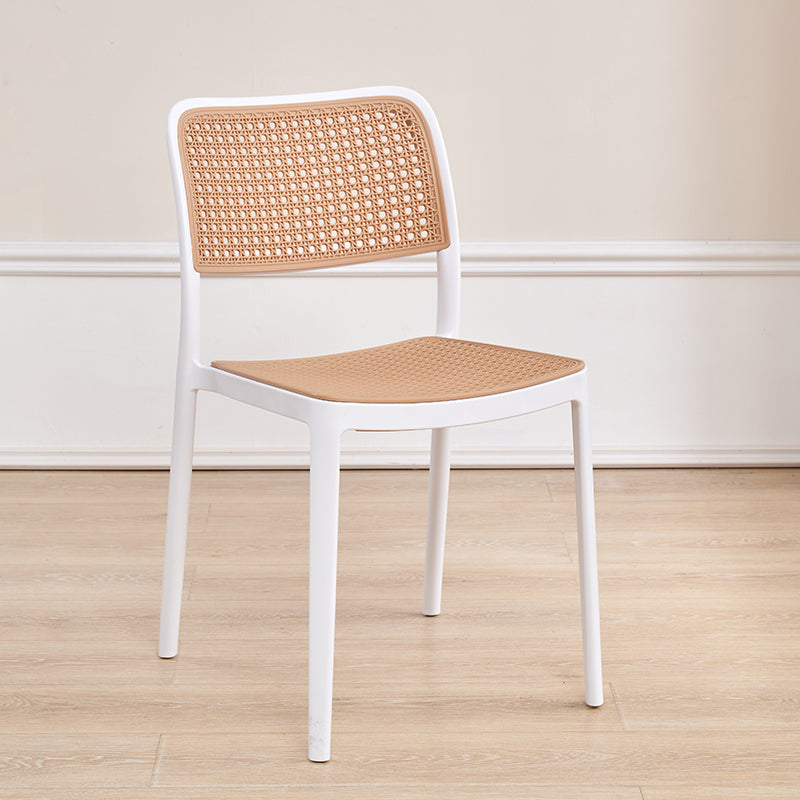 Stacking Outdoors Dining Chairs Tropical Plastic Patio Dining Chair