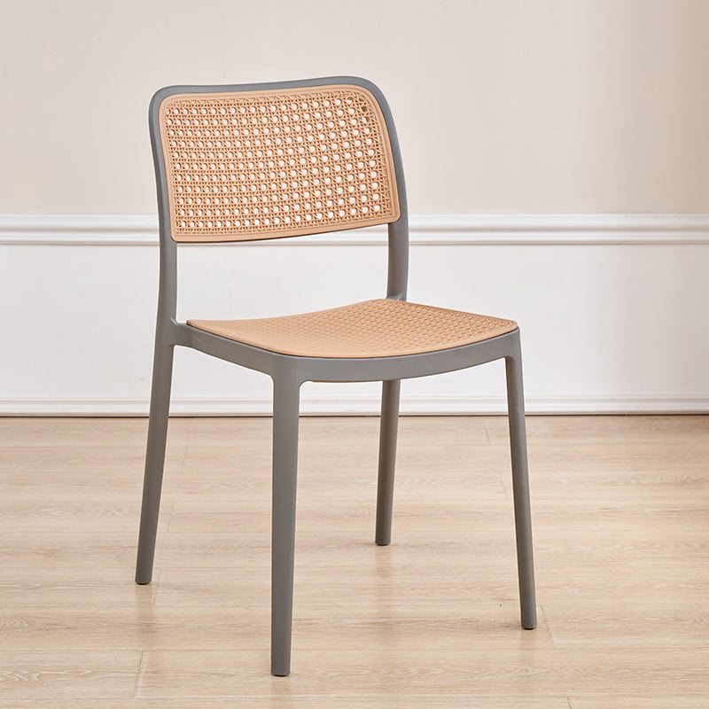 Stacking Outdoors Dining Chairs Tropical Plastic Patio Dining Chair