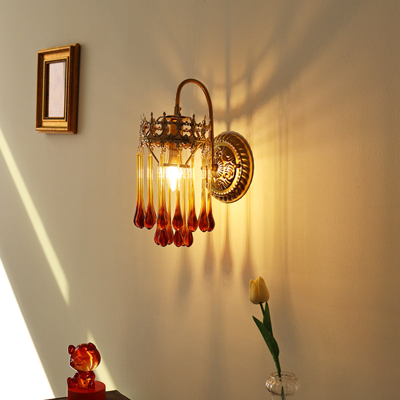 Modern Wall Light Fixture Creative Wall Light Sconce with Glass Shade for Bedroom