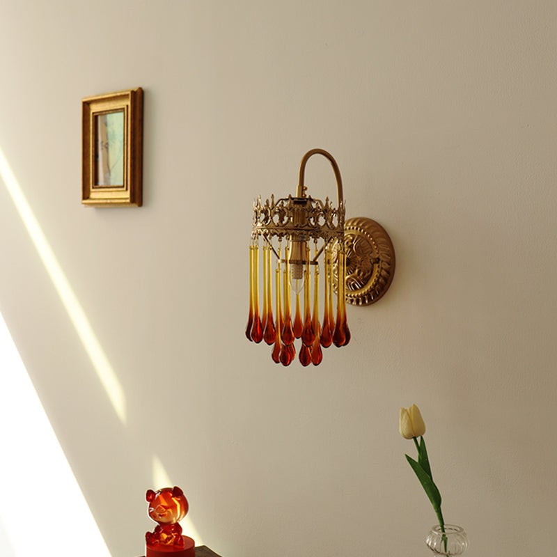 Modern Wall Light Fixture Creative Wall Light Sconce with Glass Shade for Bedroom