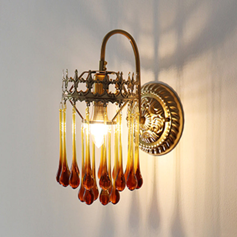 Modern Wall Light Fixture Creative Wall Light Sconce with Glass Shade for Bedroom