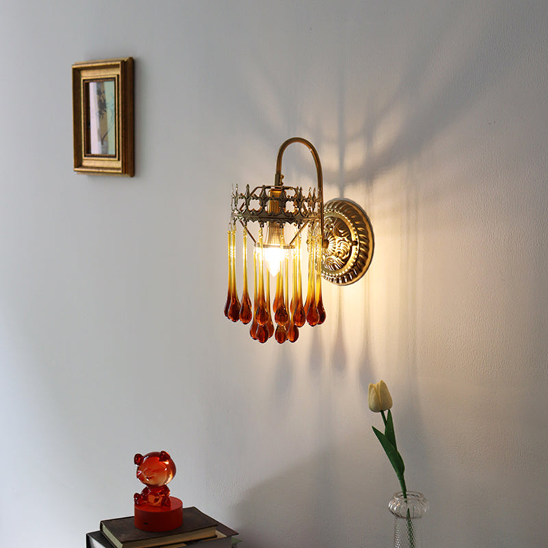 Modern Wall Light Fixture Creative Wall Light Sconce with Glass Shade for Bedroom