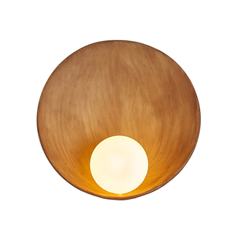 Modernism Resin Wall Lighting 1-Light Glass Shade Wall Mount Light for Foyer