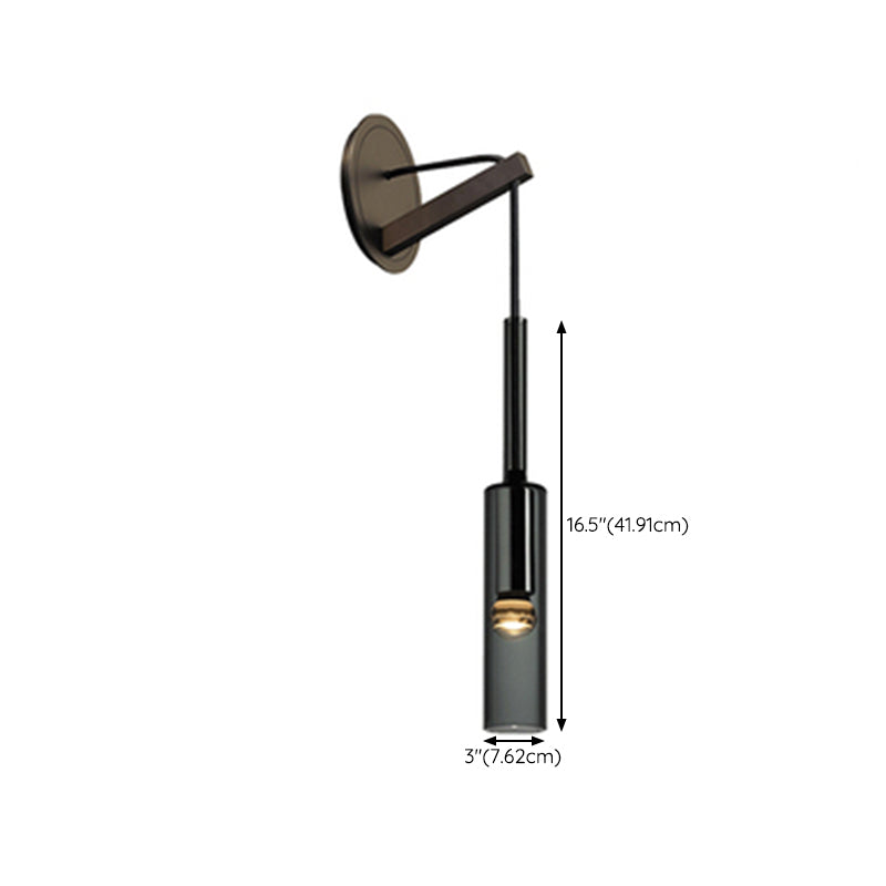 Modern Crystal Shade Wall Lighting Fixtures 1-Light Wall Lamp for Dining Room