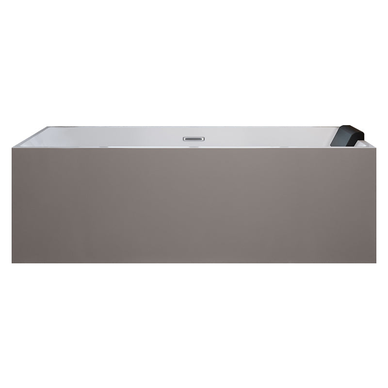 Rectangular Back to Wall Bathtub Antique Finish Soaking Modern Bath Tub