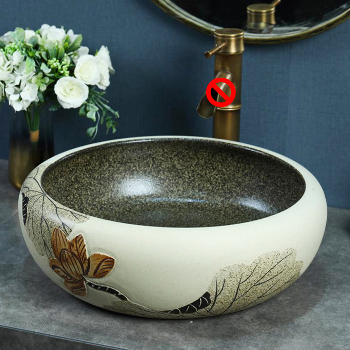 Porcelain Vessel Bathroom Sink Modern No Craftsmanship Vessel Bathroom Sink Only