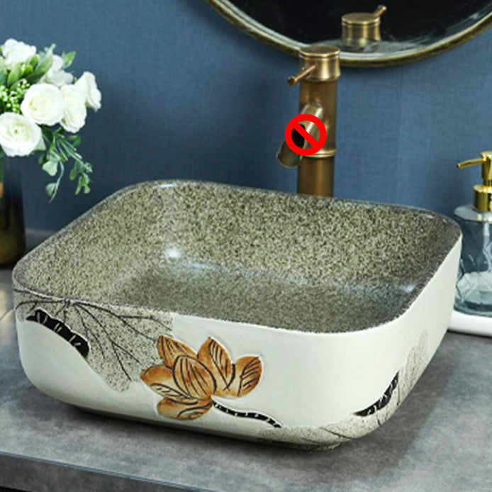 Porcelain Vessel Bathroom Sink Modern No Craftsmanship Vessel Bathroom Sink Only