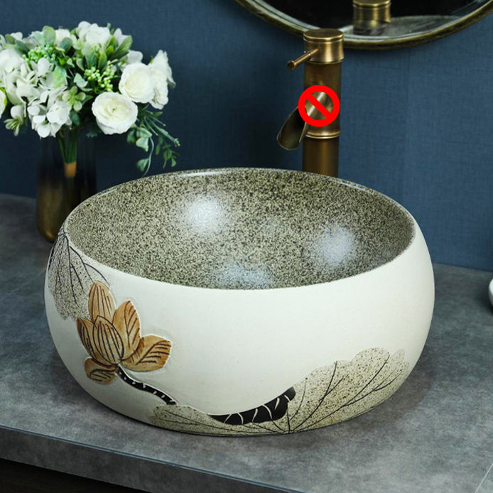 Porcelain Vessel Bathroom Sink Modern No Craftsmanship Vessel Bathroom Sink Only