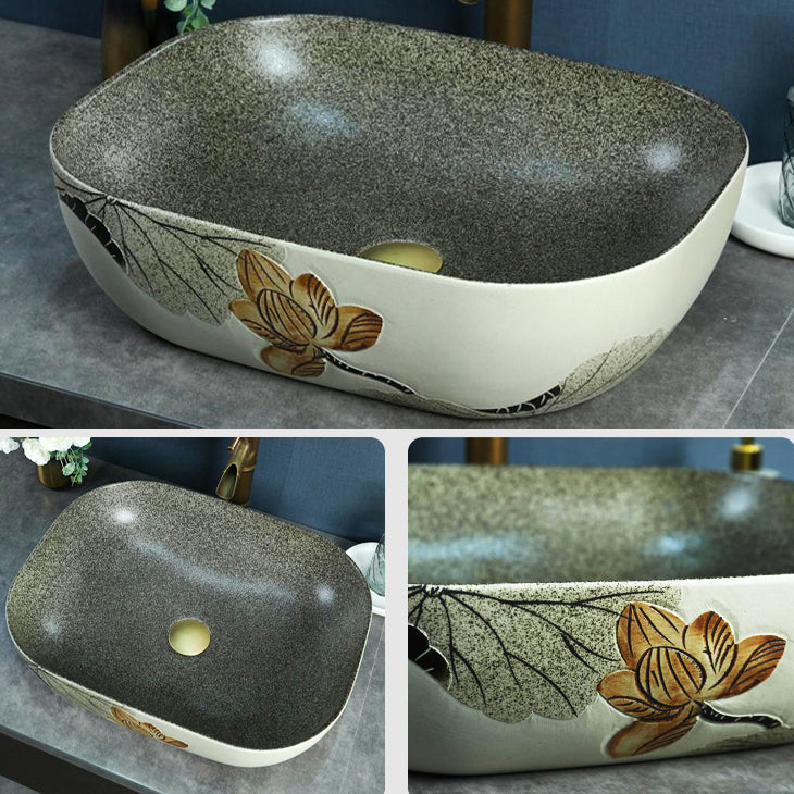 Porcelain Vessel Bathroom Sink Modern No Craftsmanship Vessel Bathroom Sink Only