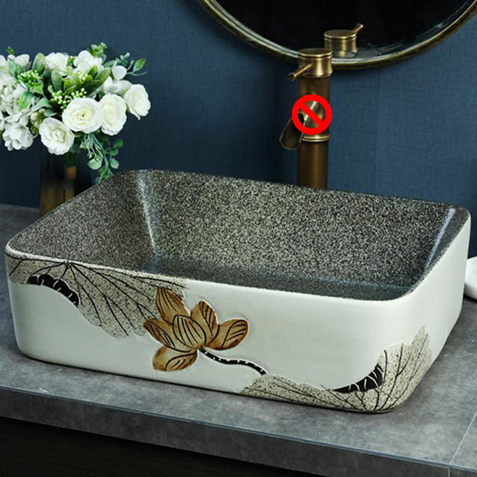 Porcelain Vessel Bathroom Sink Modern No Craftsmanship Vessel Bathroom Sink Only
