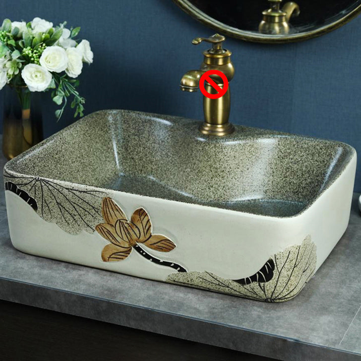 Porcelain Vessel Bathroom Sink Modern No Craftsmanship Vessel Bathroom Sink Only