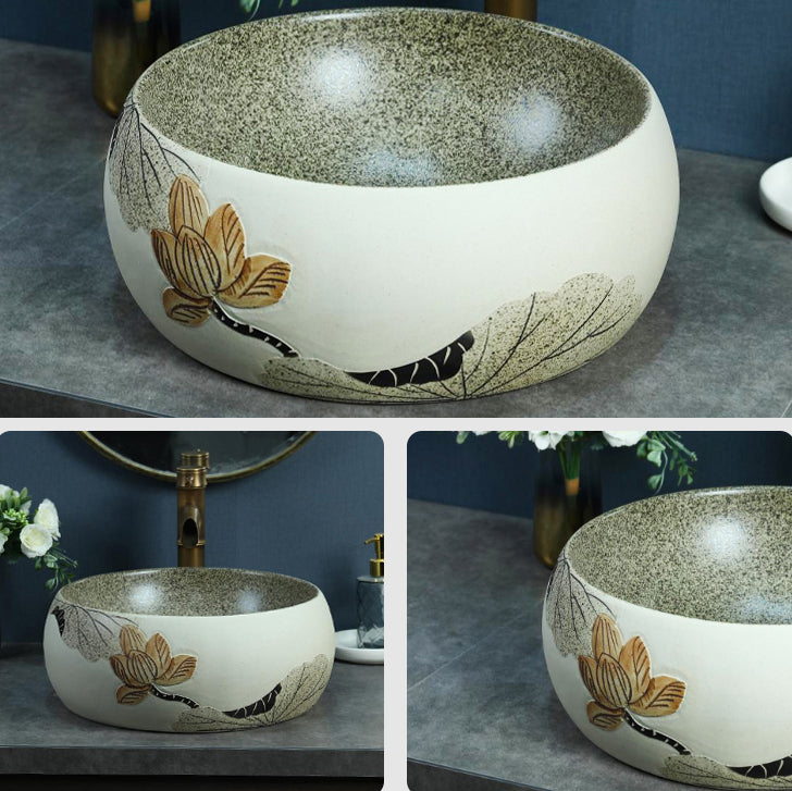 Porcelain Vessel Bathroom Sink Modern No Craftsmanship Vessel Bathroom Sink Only