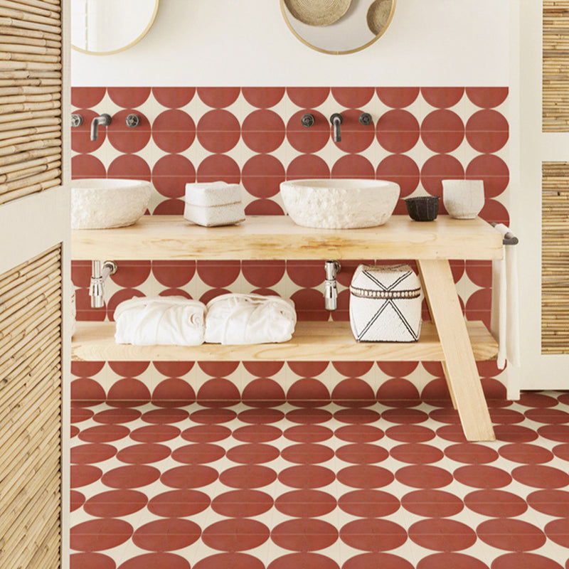 Modern Style Floor Tile Scratch Resistant Geometric Pattern Straight Edge Floor Tile