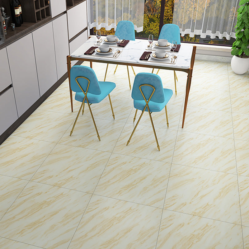 Home Vinyl Flooring Peel and Stick Marble Print Square PVC Flooring for Living Room